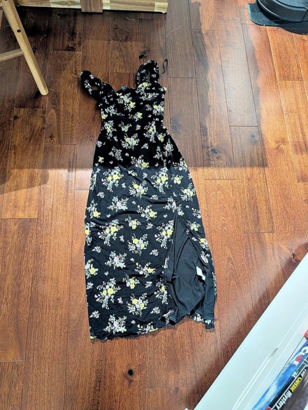 Floral Maxi Dress in Black